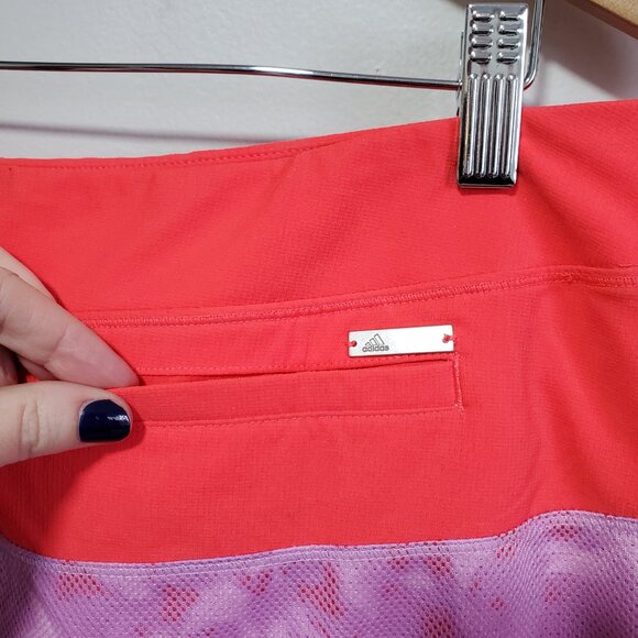 ADIDAS Pull-On Golf Skort Shorts Skirt Pleated Lined Sport Stretch Women's Large - Picture 9 of 15